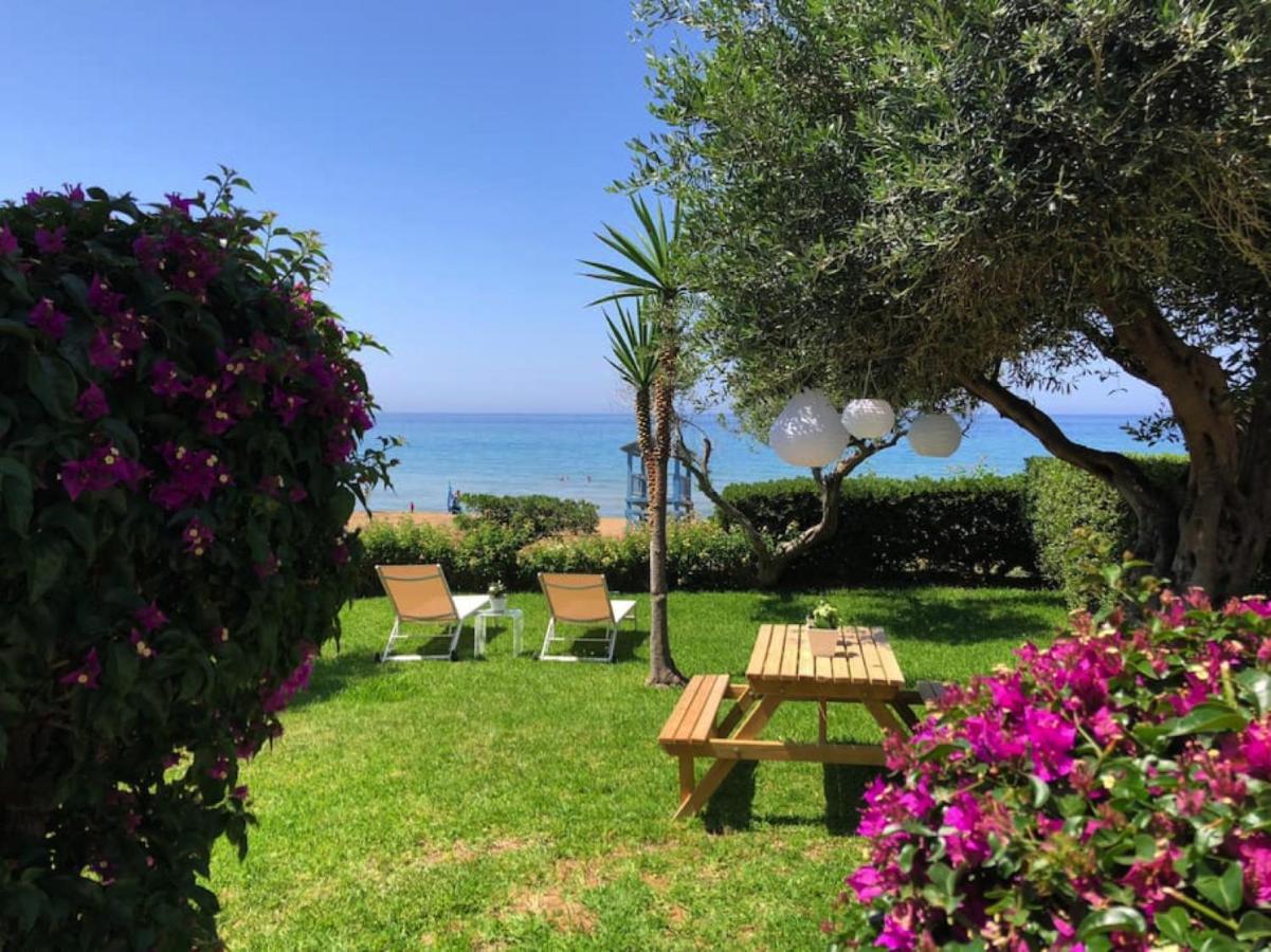 Aqua Seafront Glyfada Corfu Beach House With Garden Extérieur photo
